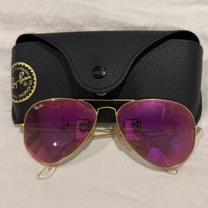 Pink Ray Ban aviators